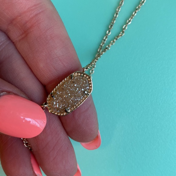 Kendra Scott Elisa Rose Gold Drusy Necklace - Picture 5 of 5